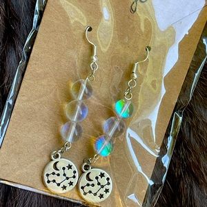 Virgo Aura Quartz Earrings